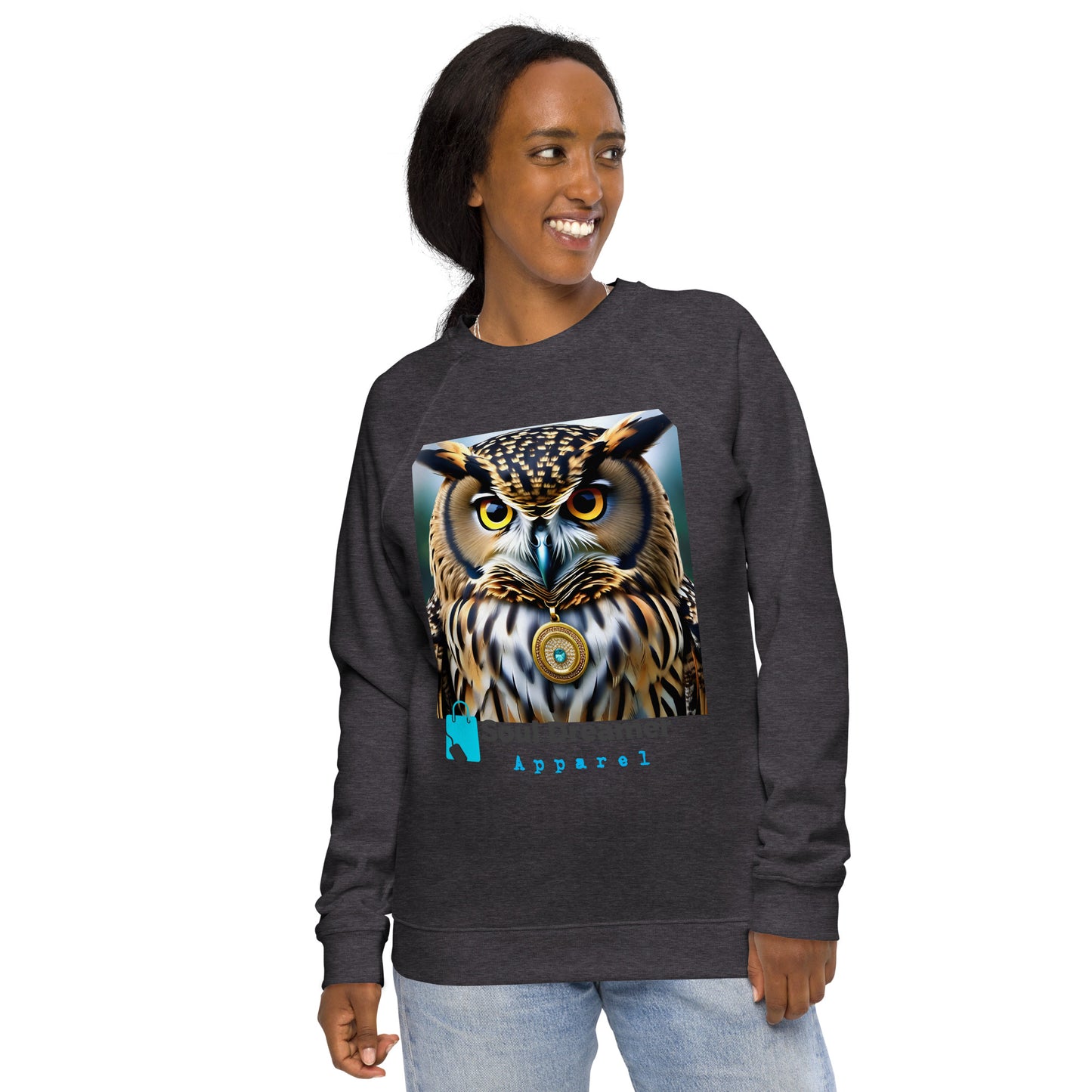 Unisex organic raglan sweatshirt