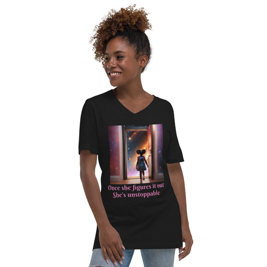 Unisex Short Sleeve V-Neck T-Shirt