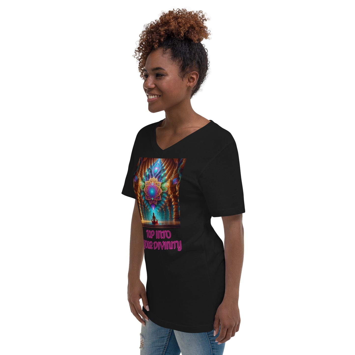 Unisex Short Sleeve V-Neck T-Shirt