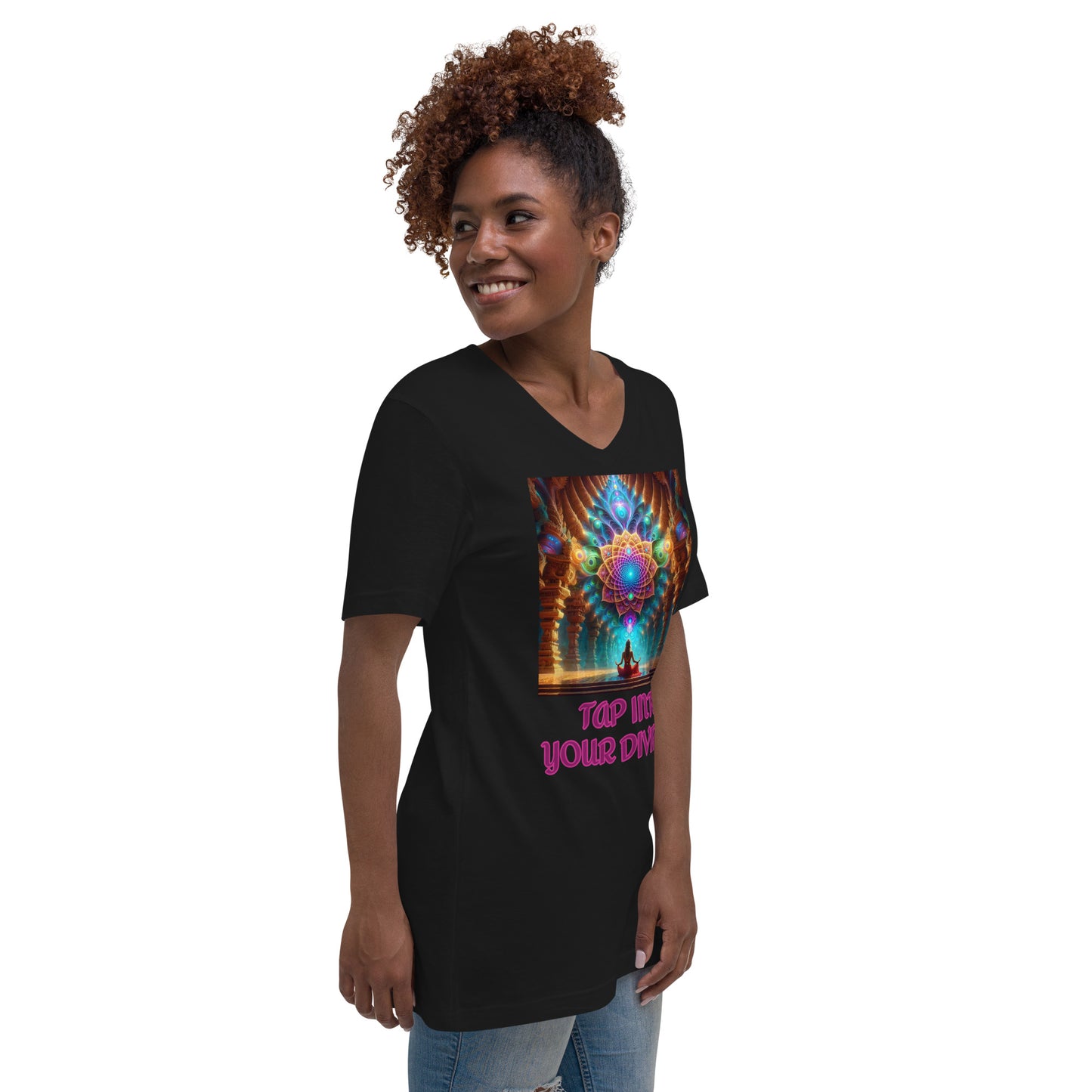Unisex Short Sleeve V-Neck T-Shirt