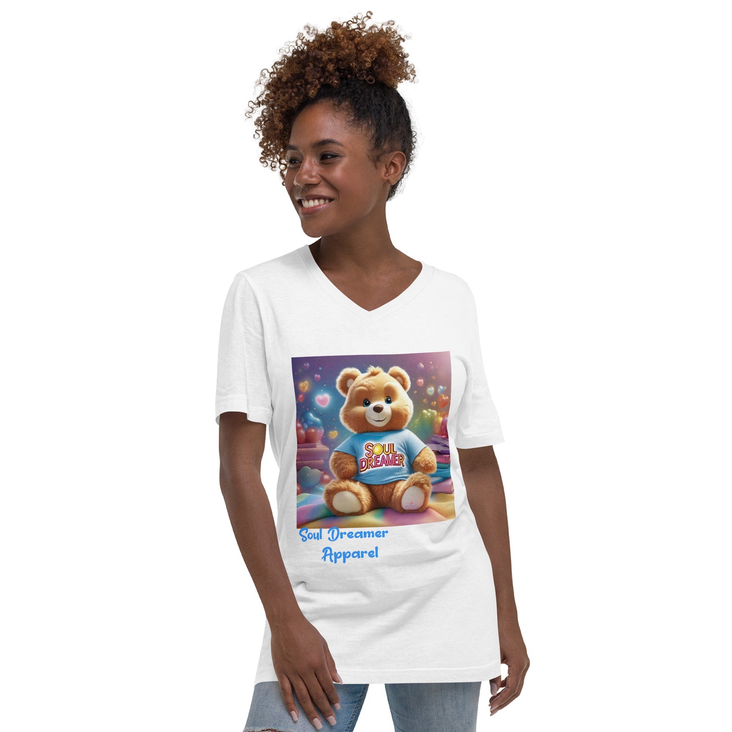 Unisex Short Sleeve V-Neck T-Shirt