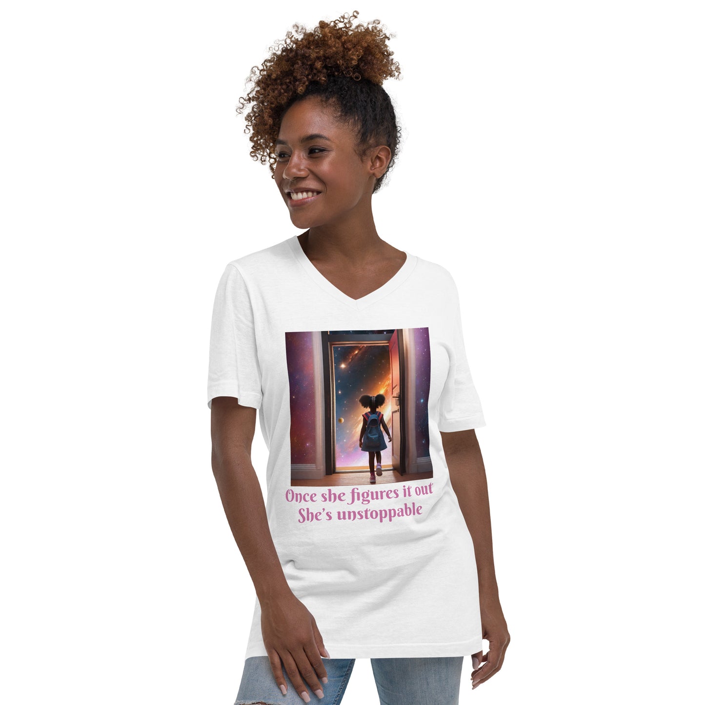 Unisex Short Sleeve V-Neck T-Shirt