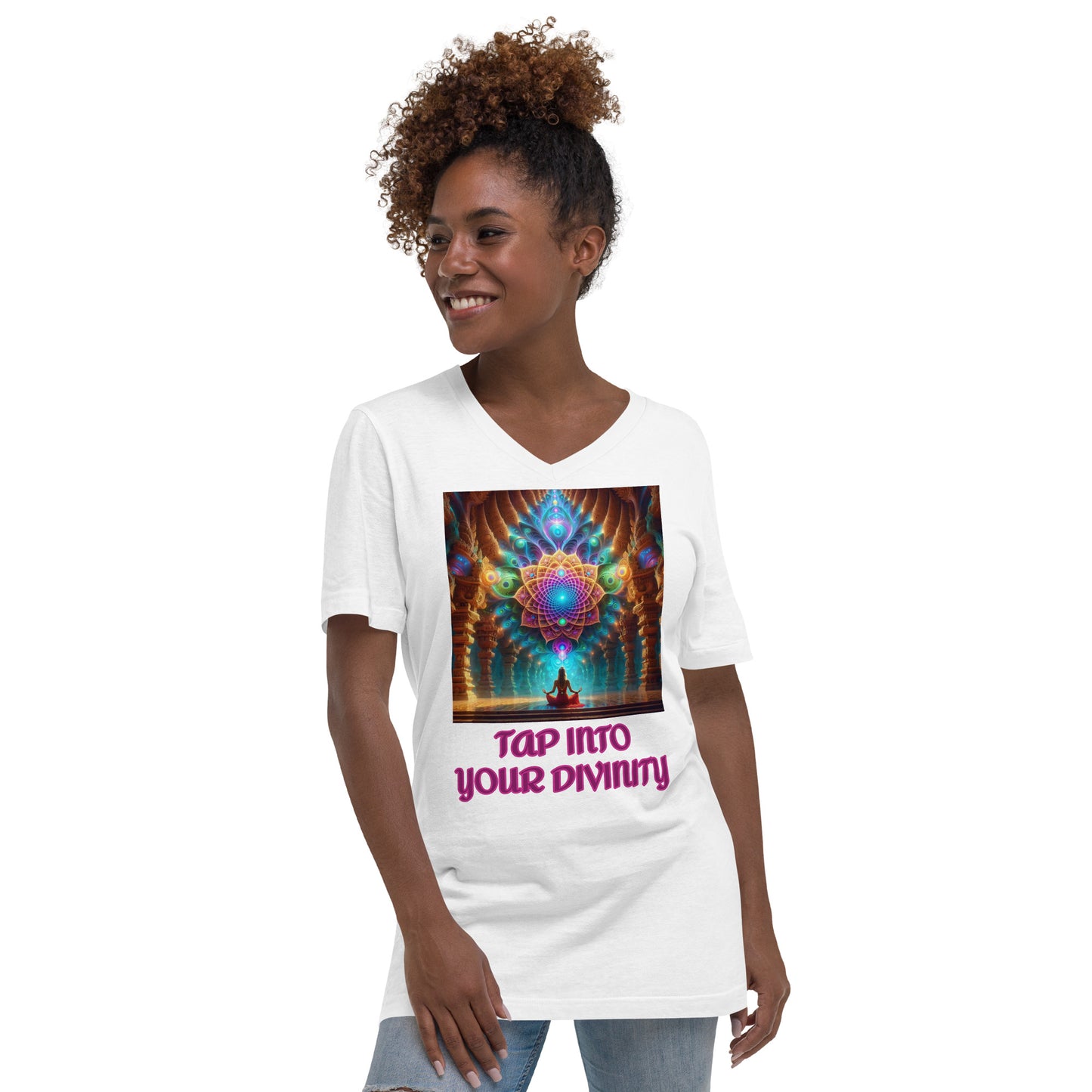 Unisex Short Sleeve V-Neck T-Shirt