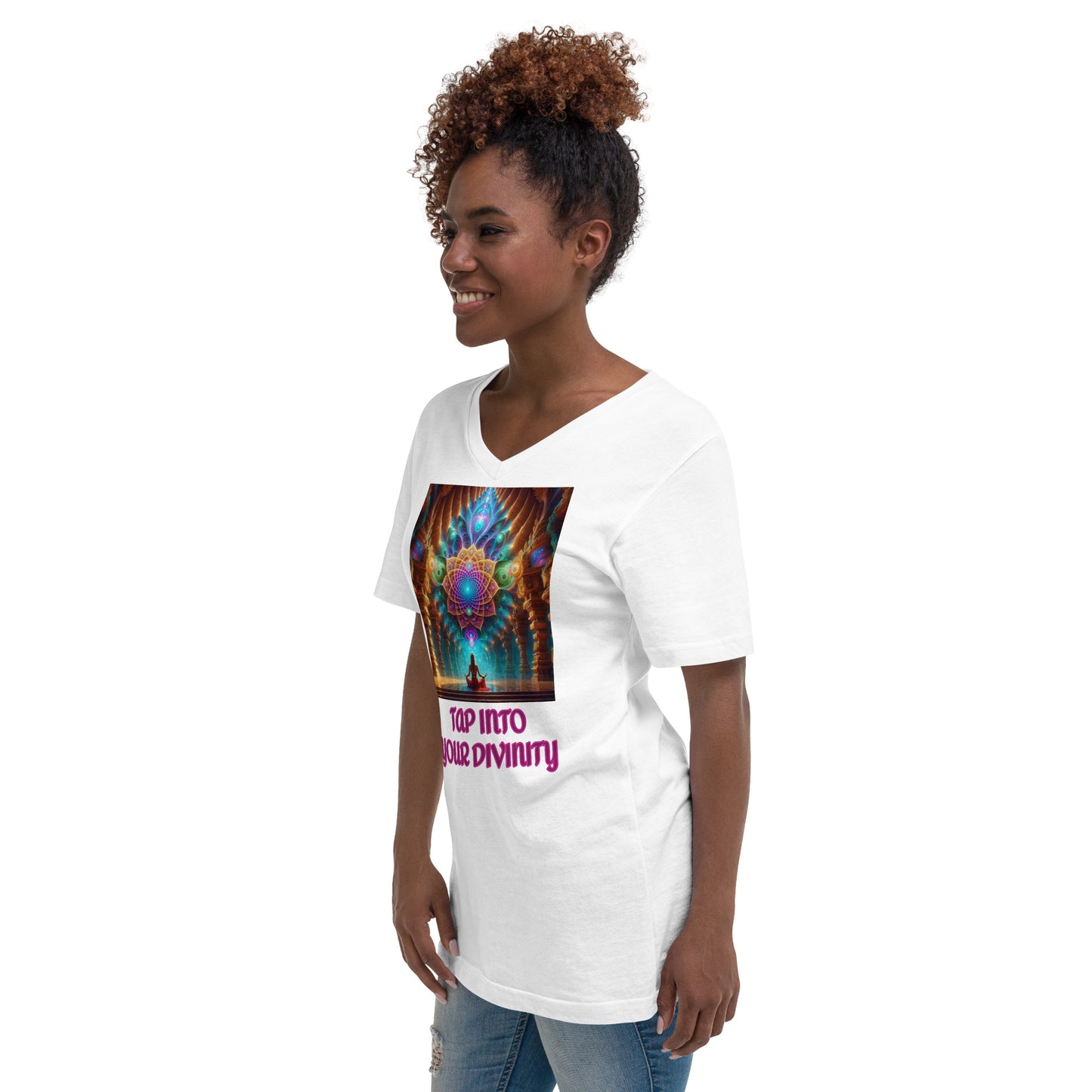 Unisex Short Sleeve V-Neck T-Shirt