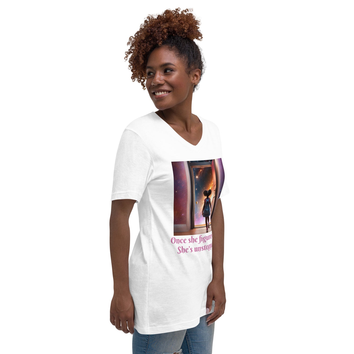 Unisex Short Sleeve V-Neck T-Shirt
